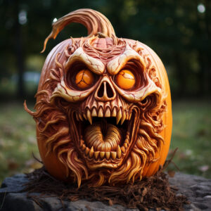 Skull pumpkin